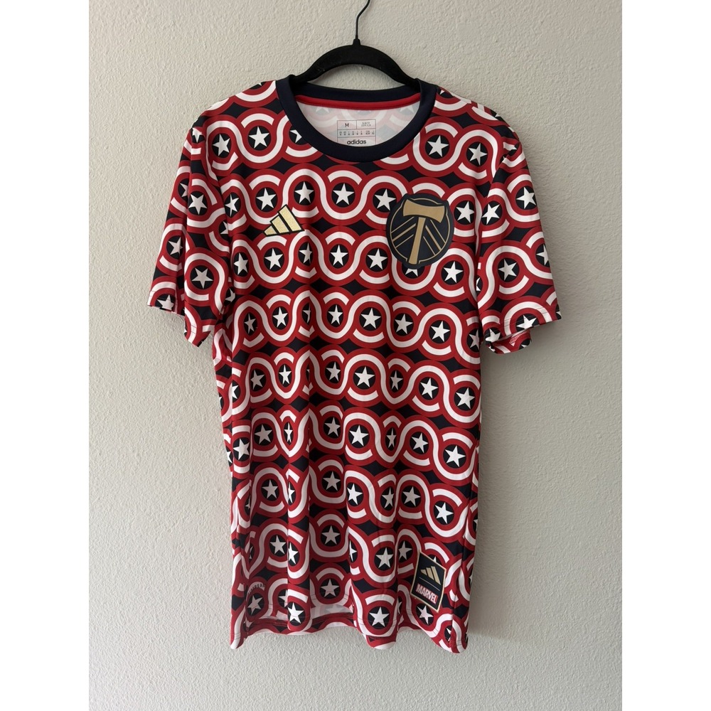 Portland‎ Timbers Soccer Adidas Men's M Slim Fit Jersey Captain America Marvel